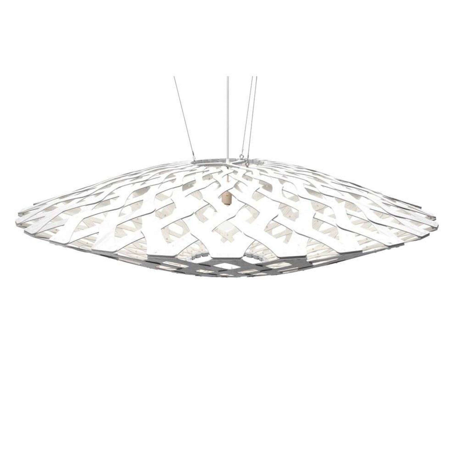 Flax Pendelleuchte Ø150 Weiß 2 Seiten david trubridge - Wohnzimmer - Bambus