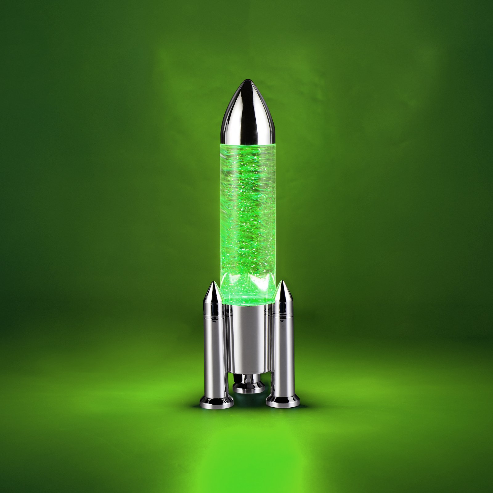 LED-bordslampa Apollo, titanfärgad, höjd 33 cm, RGB, USB