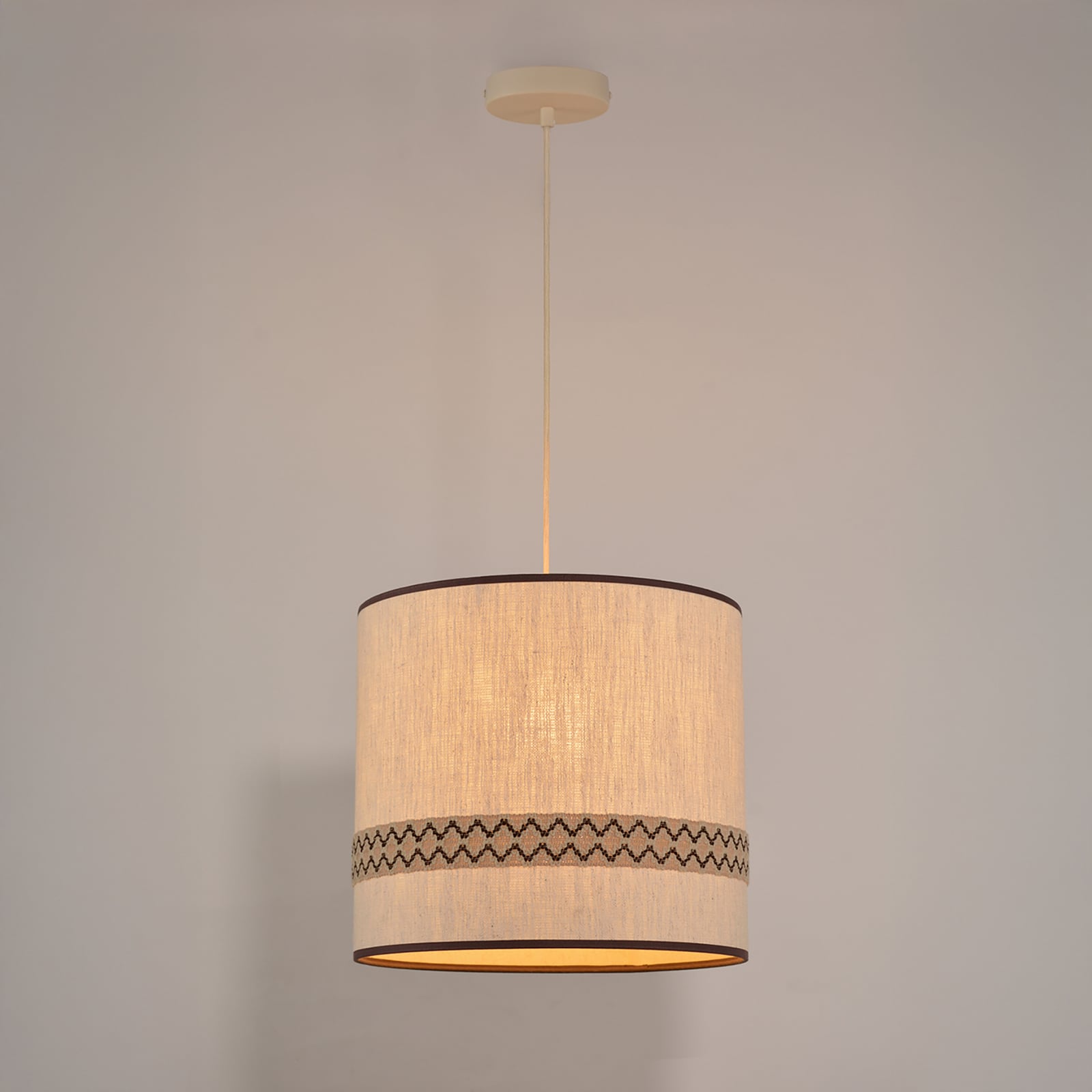 Lampada a sospensione Jimmy, Ø 35 cm, bordo decorativo - MARKET SET