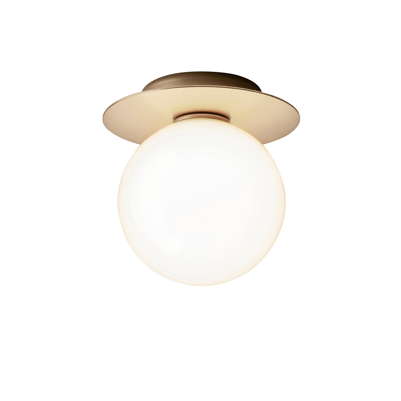 Liila 1 Applique Murale/Plafonnier IP44 Medium Or Nordique/Blanc Opale - Nuura