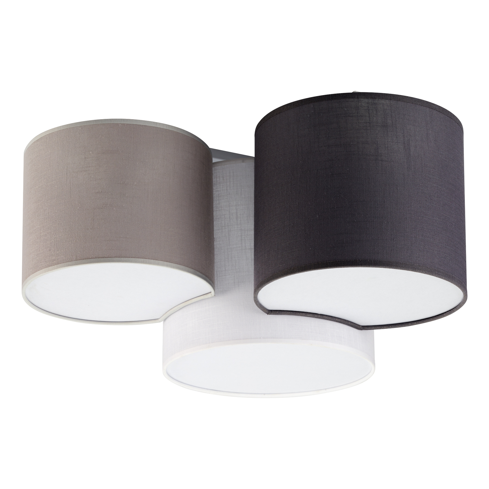 Mona Colour taklampe, 3-lys hvit/brun/grå