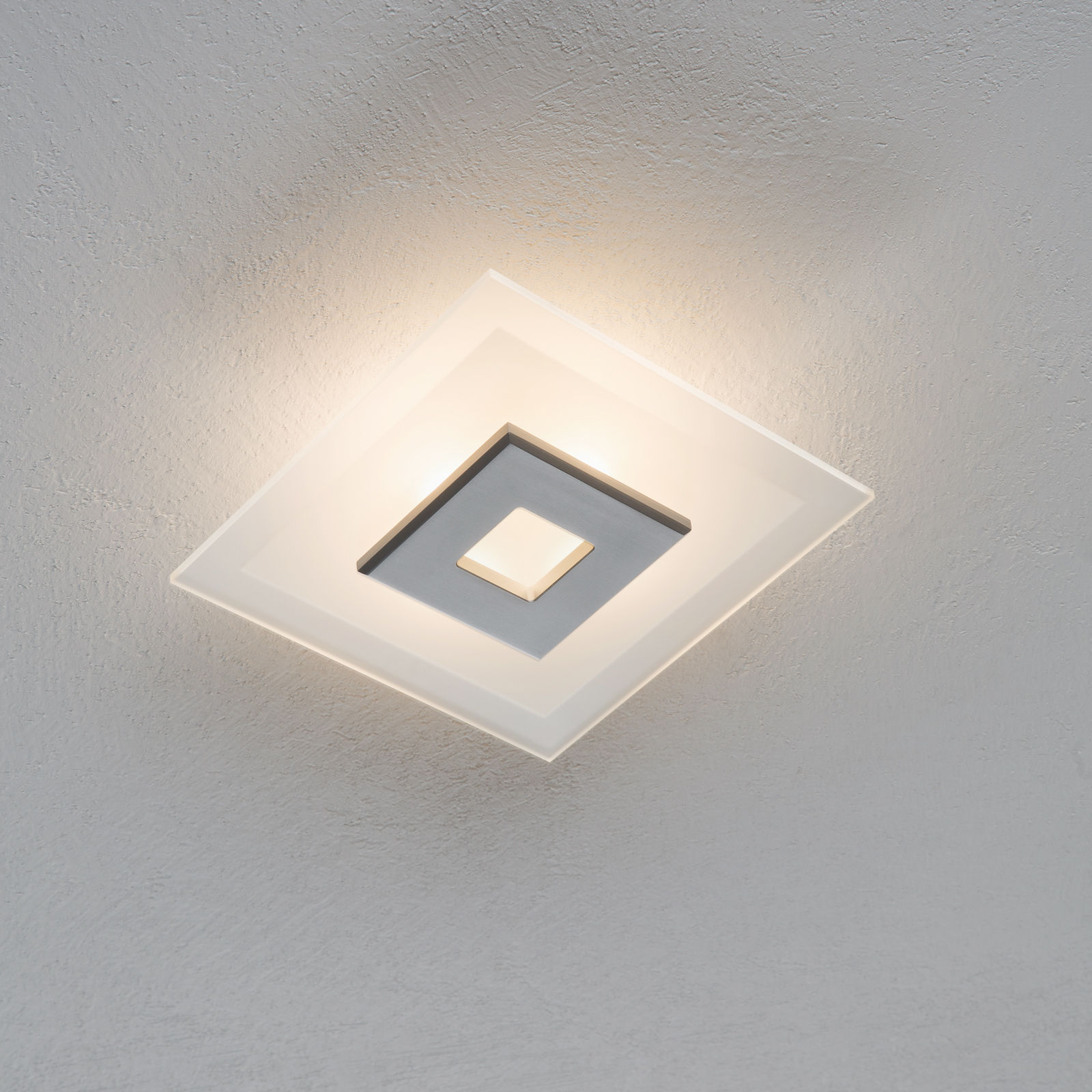 LED-taklampe Tian med glasskjerm, 25 cm