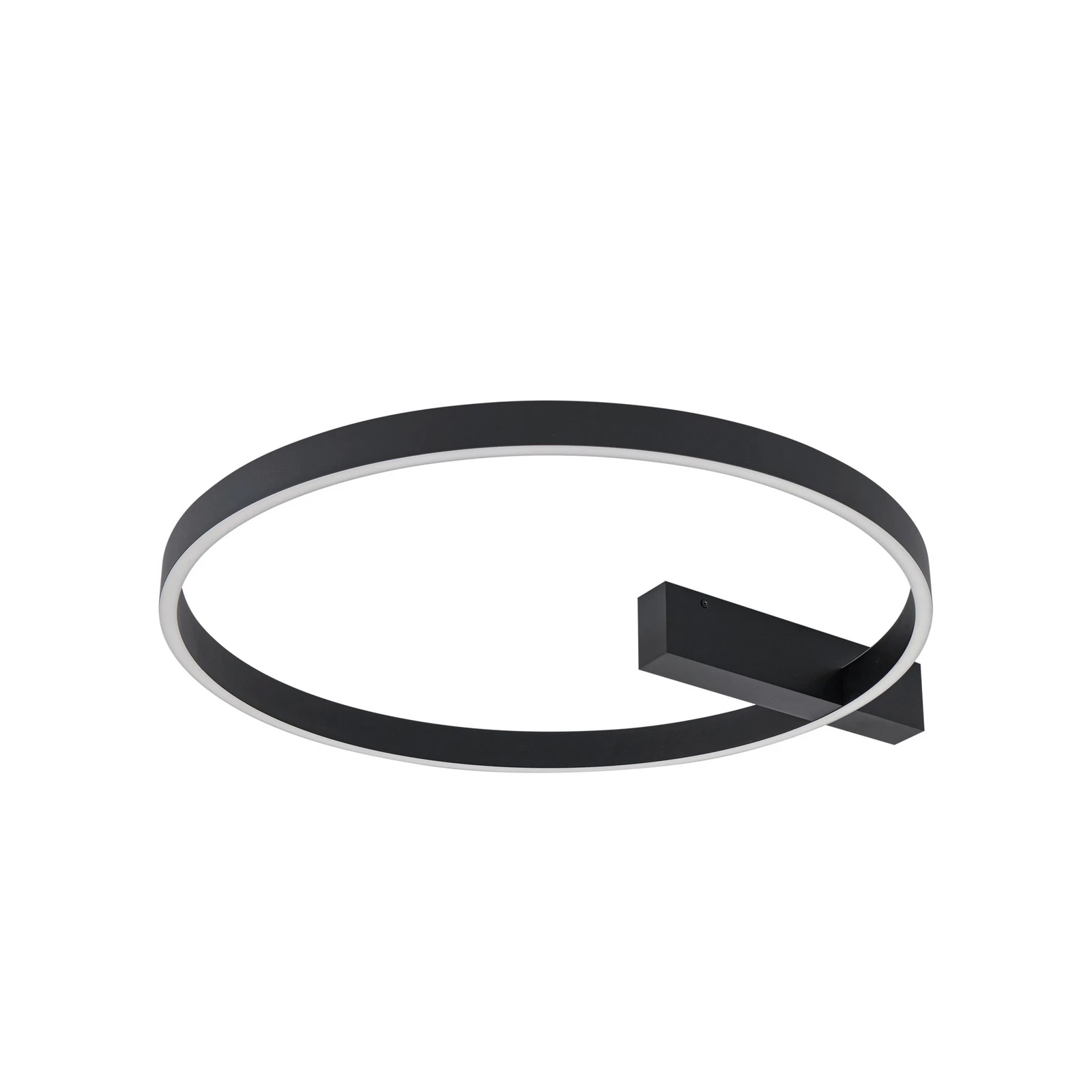 Lucande LED stropna svjetiljka Isalin, 60 cm, crna, CCT, prigušljiva