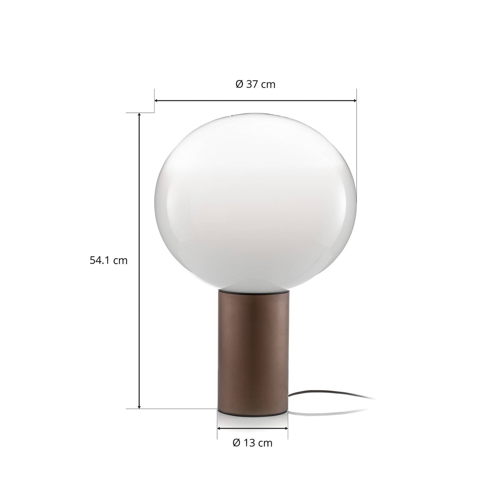 Artemide Laguna 37 lampa stołowa, brąz