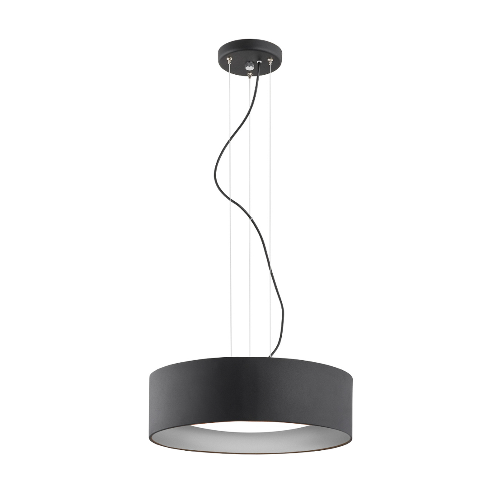 Lampa wisząca Moss, czarna/srebrna