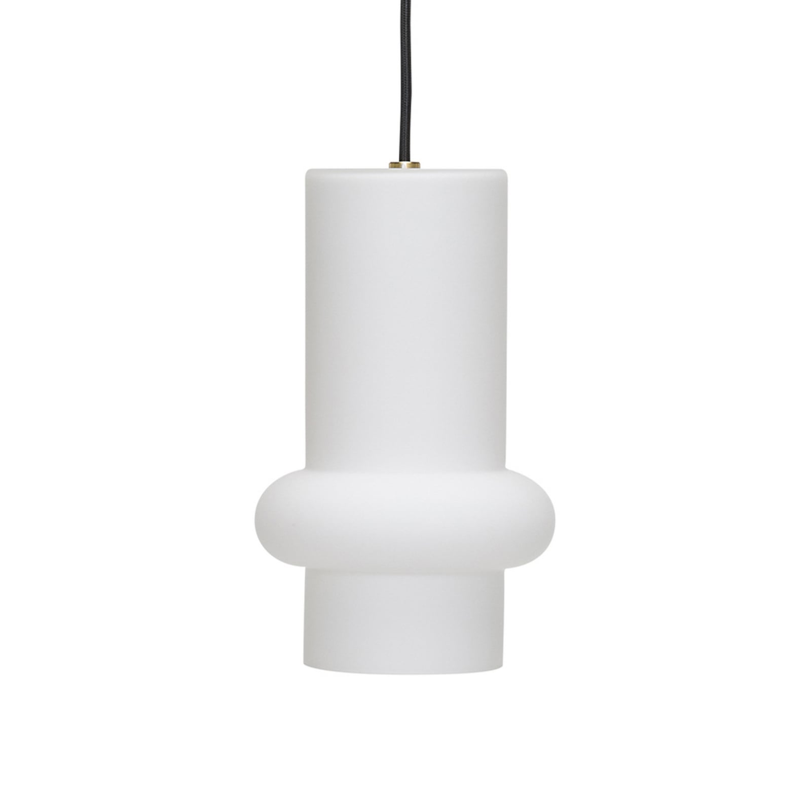 Żyrandol Pilule Down, biała matowa, Ø 15 cm, szkło