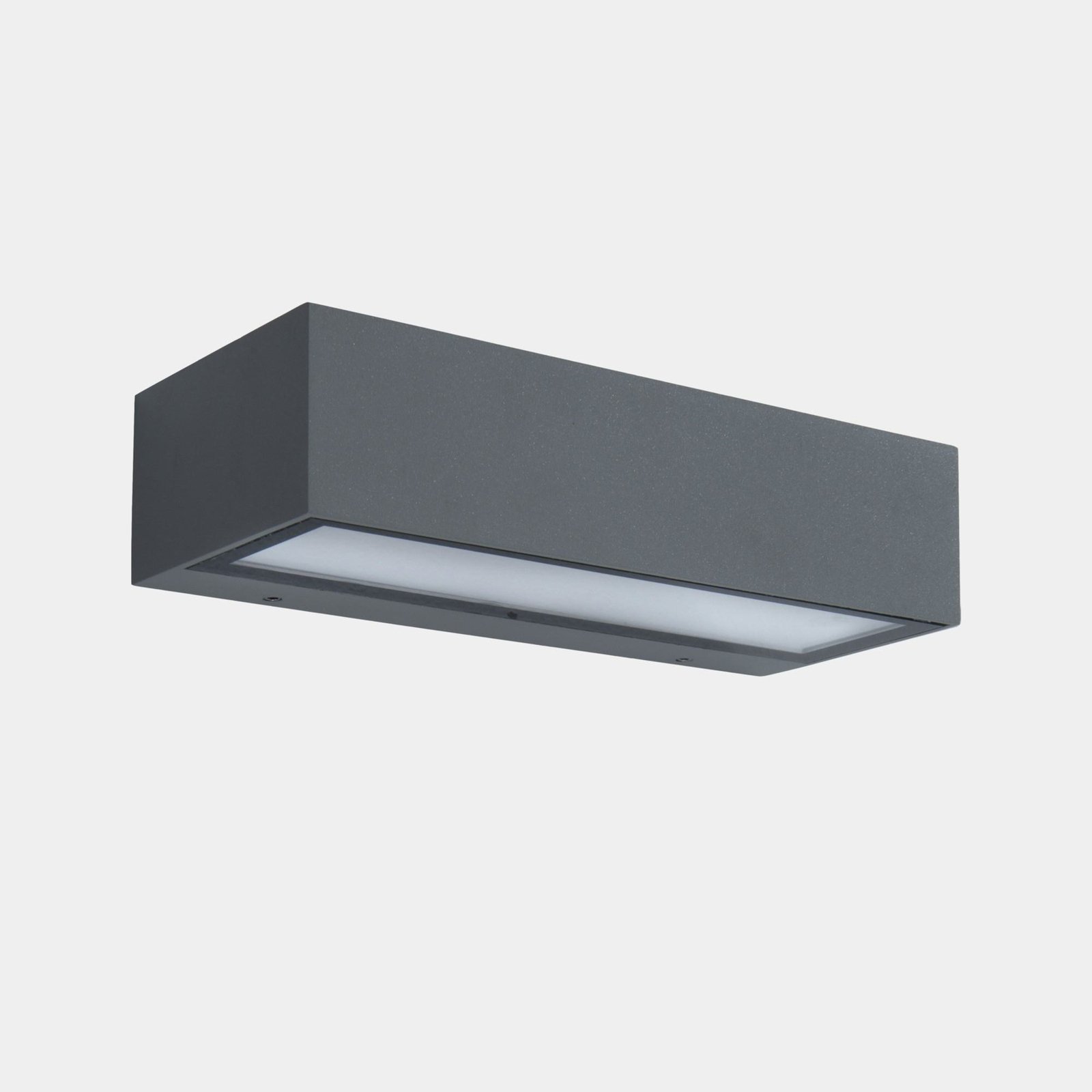 LEDS-C4 Candeeiro de parede exterior LED Nemesis, cinzento, largura 19,5 cm