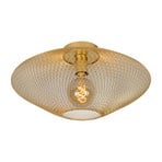 Mesh ceiling light, trapezoidal, gold