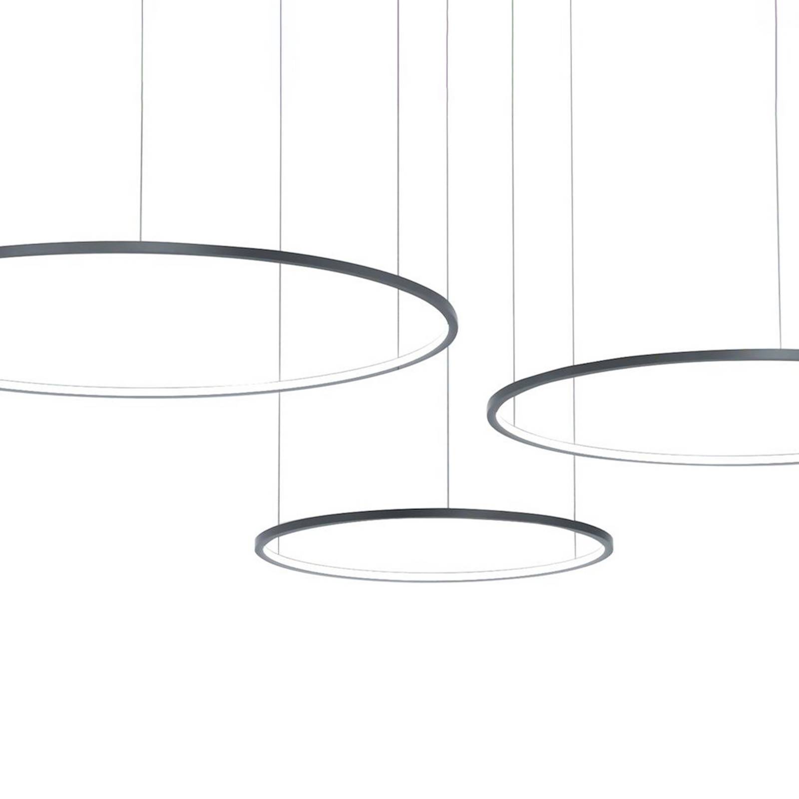 Żyrandol LED Saturno, czarny, 3-punktowy, metal, 4000 K