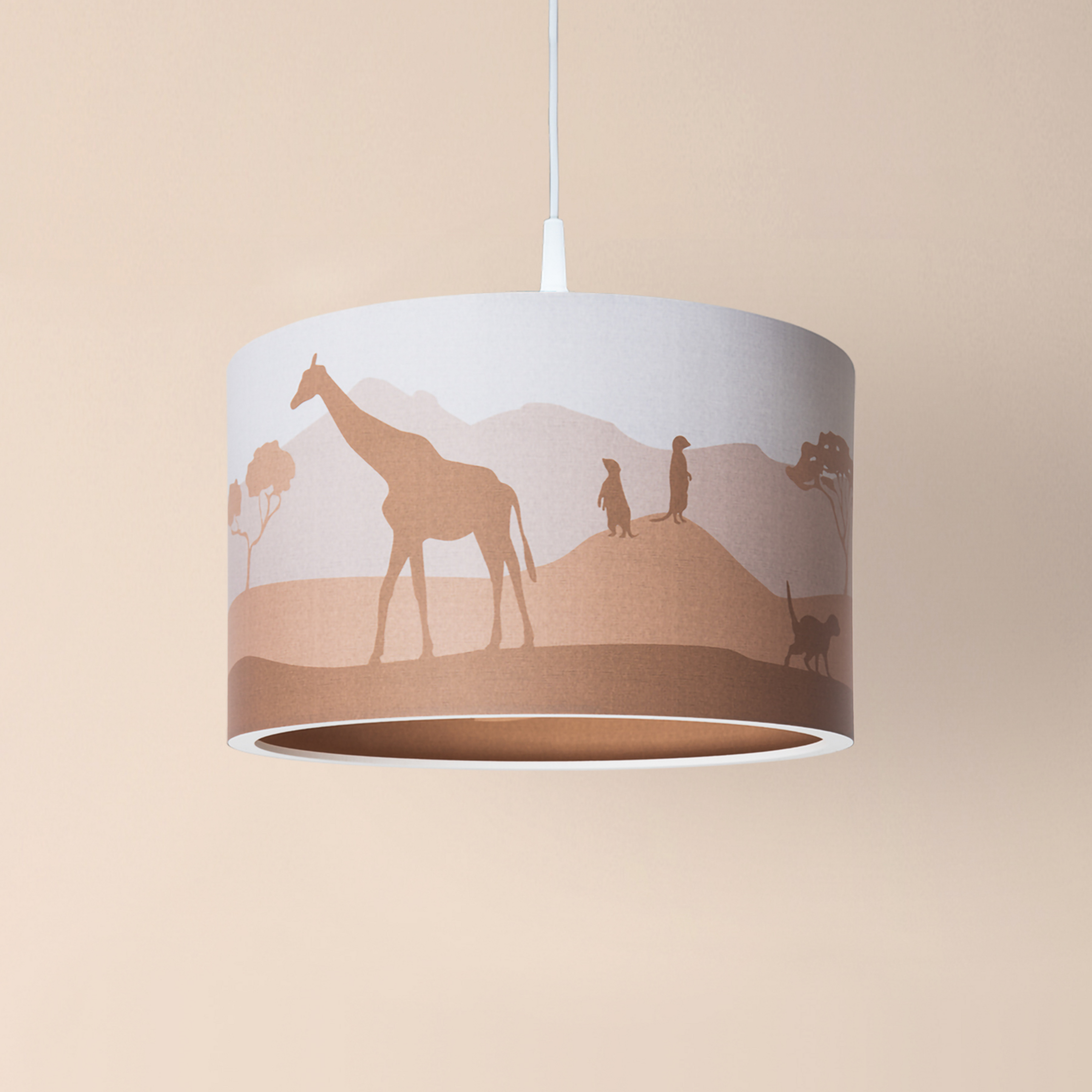 Pendant light 25/40 Scandi Savanne, Ø 38 cm, orange, E27