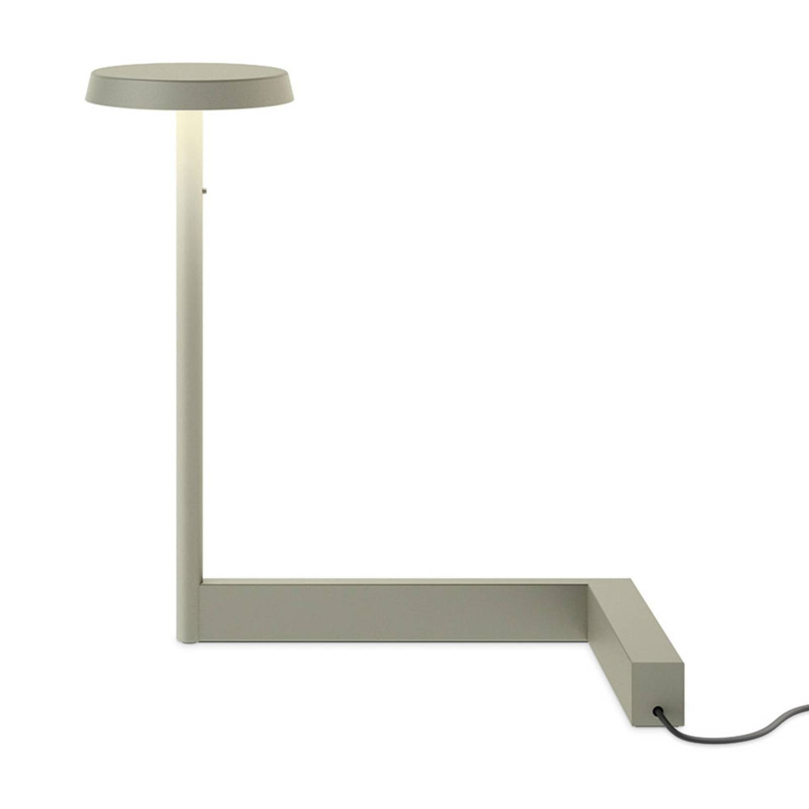 Vibia Flat LED table lamp height 30 cm green L1, for Living / Dining Room, steel, stainless steel, aluminium, polycarbonate, 7 W, energy efficiency: F, L: 29 cm, W: 17 cm, H: 30 cm