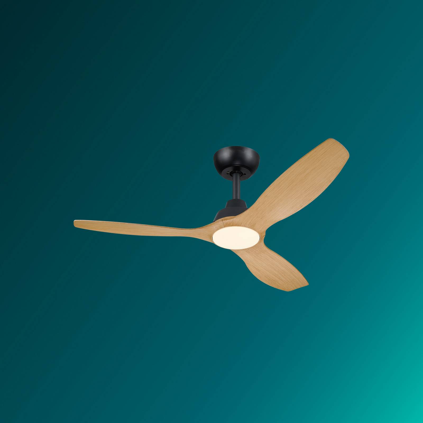 Wentylator LED Philips Olas, Ø 132 cm, brązowy/czarny, cichy
