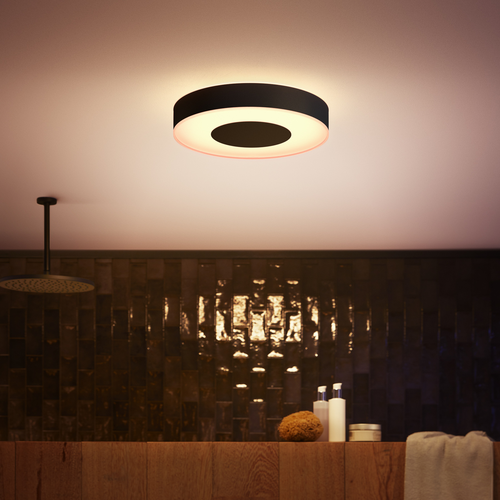 Philips Hue Xamento LED ceiling lamp 38 cm, black