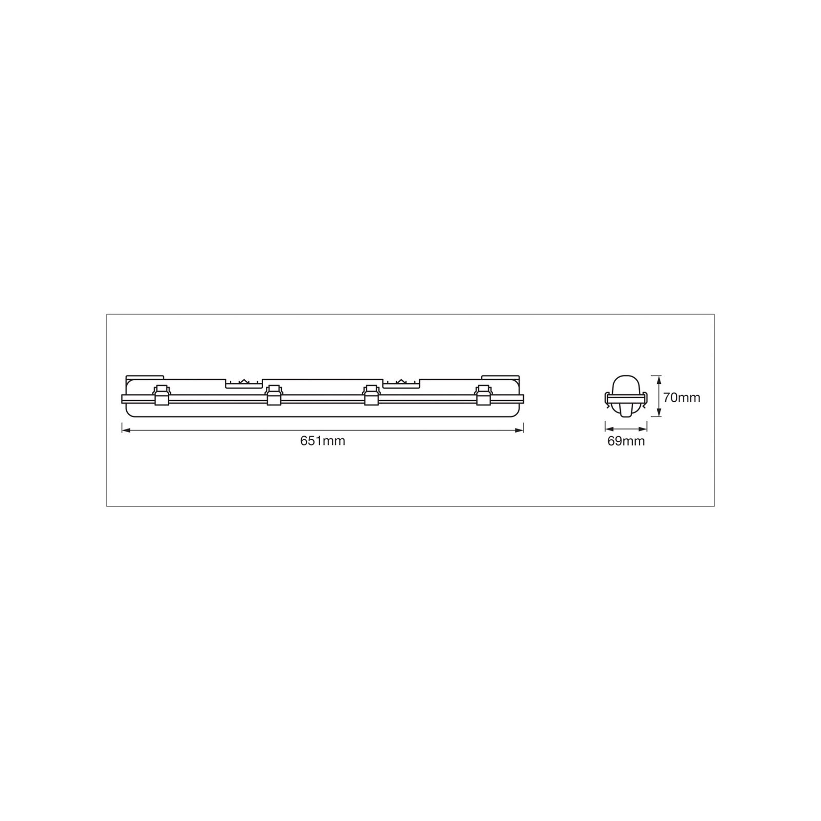 OSRAM Feuchtraumlampe SUBMARINE, 65 cm, 1 x 7 W G13-LED IP65