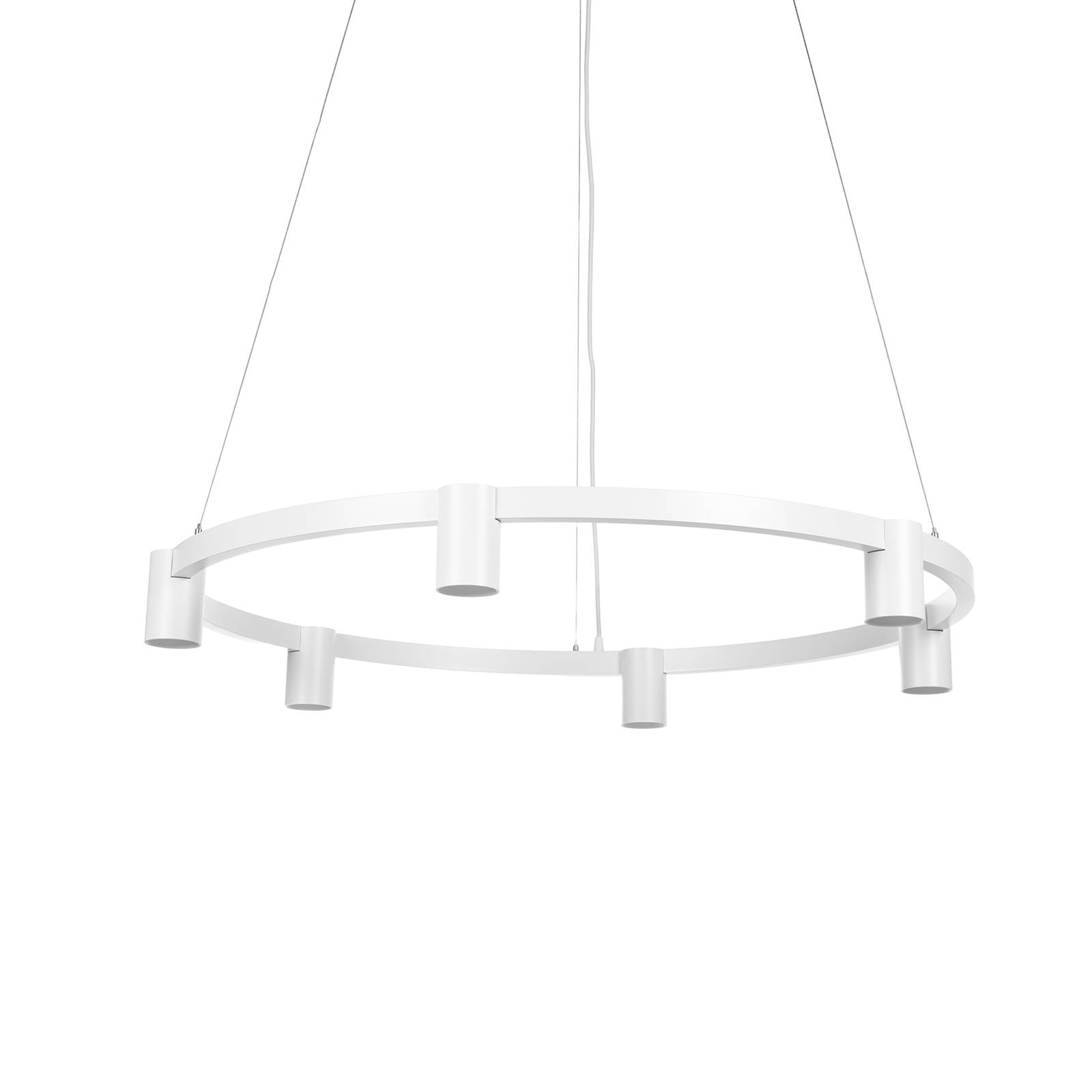 Lampa wisząca Arcchio Brinja, biała, Ø 94 cm, 6-punktowa, GU10