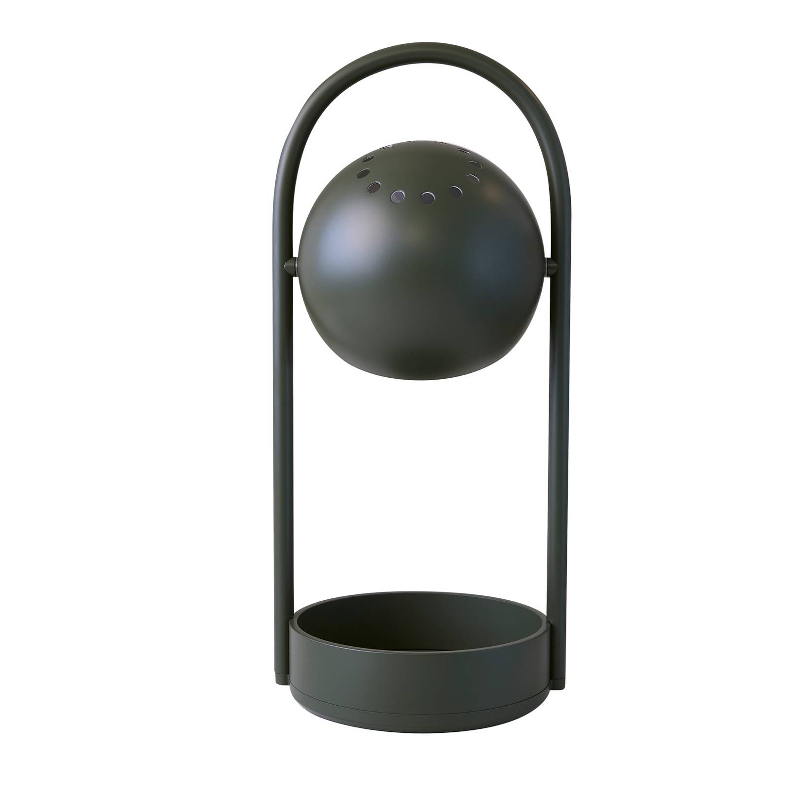 FRANDSEN LED-Akku-Tischlampe Ball Portable, olivgrün, Stahl günstig online kaufen