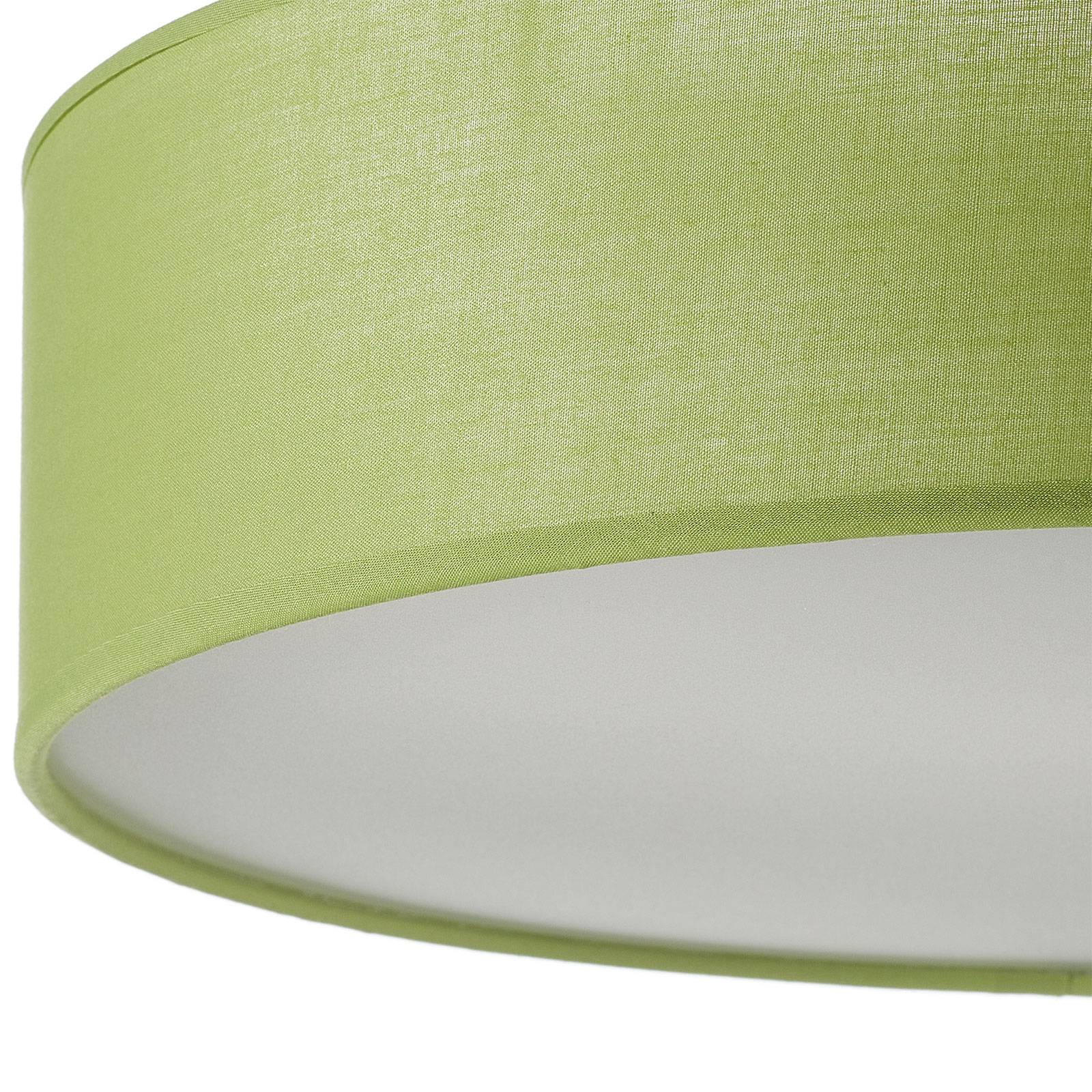 Zielona materiałowa lampa sufitowa Jitendra