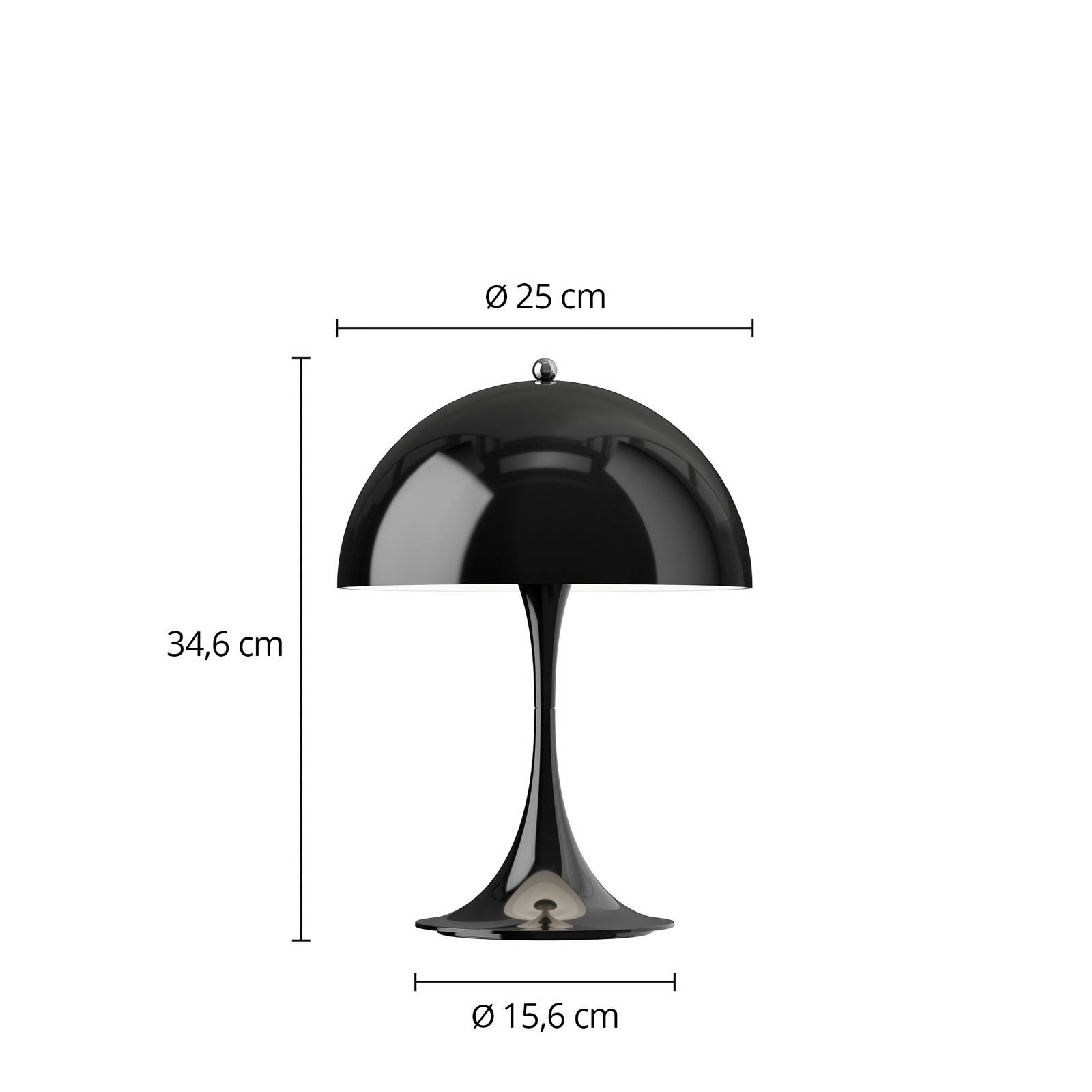 Louis Poulsen Louis Poulsen Akumulátorová lampa Panthella PORTABLE 250, černá IP44