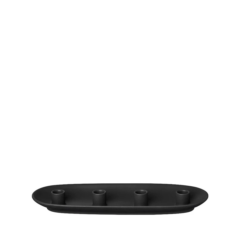 Blomus - Vela Porte-bougies Oval Noir