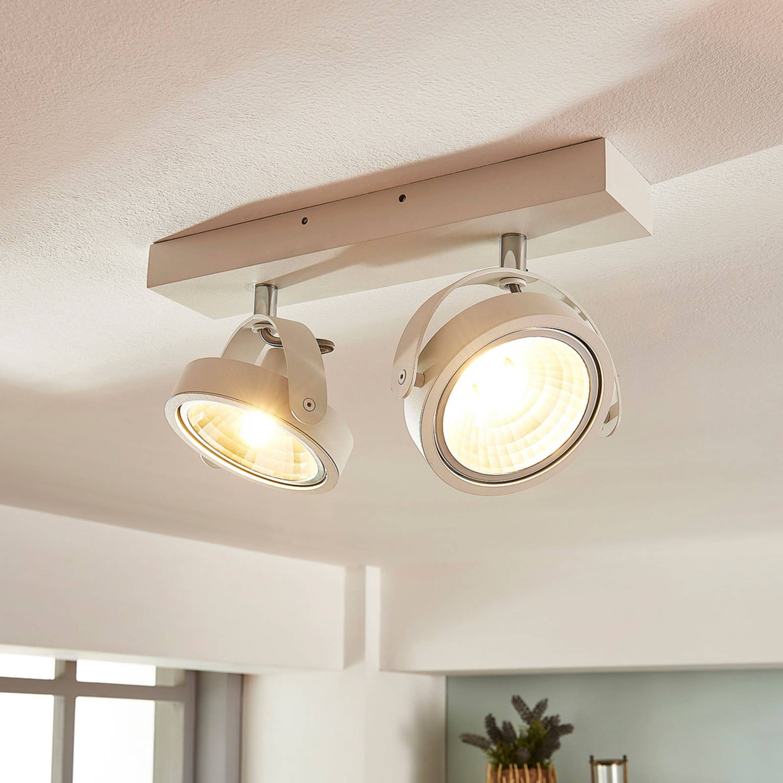 Arcchio Lieven - two-bulb LED ceiling light in white - Kitchen - dimmable - Modern