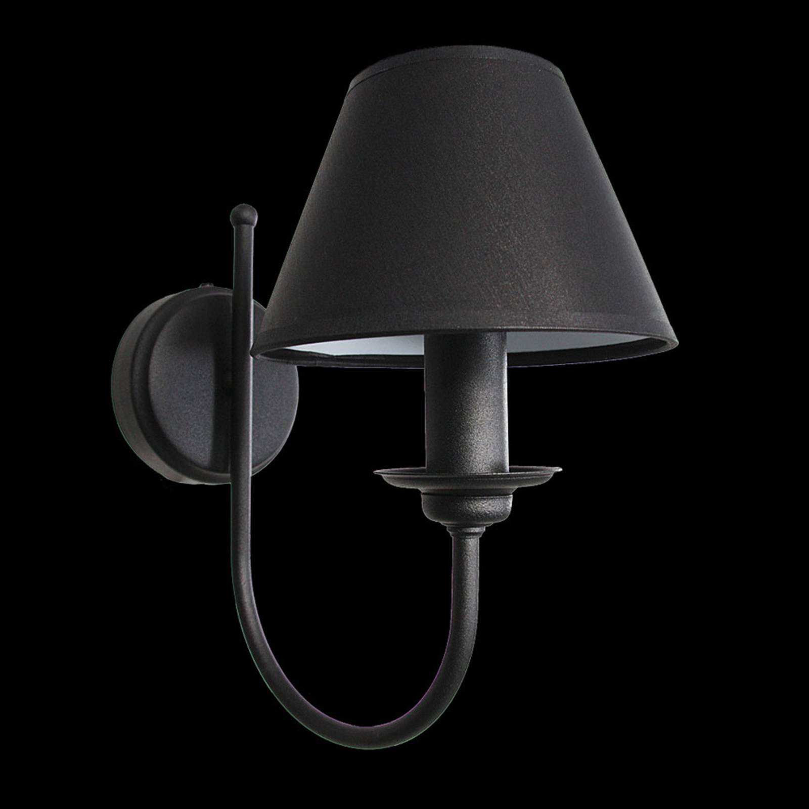 Wandlamp Bona, 1-lamp, zwart