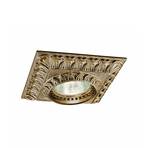 KOLARZ Milady downlight, antique brass colour, length 10 cm