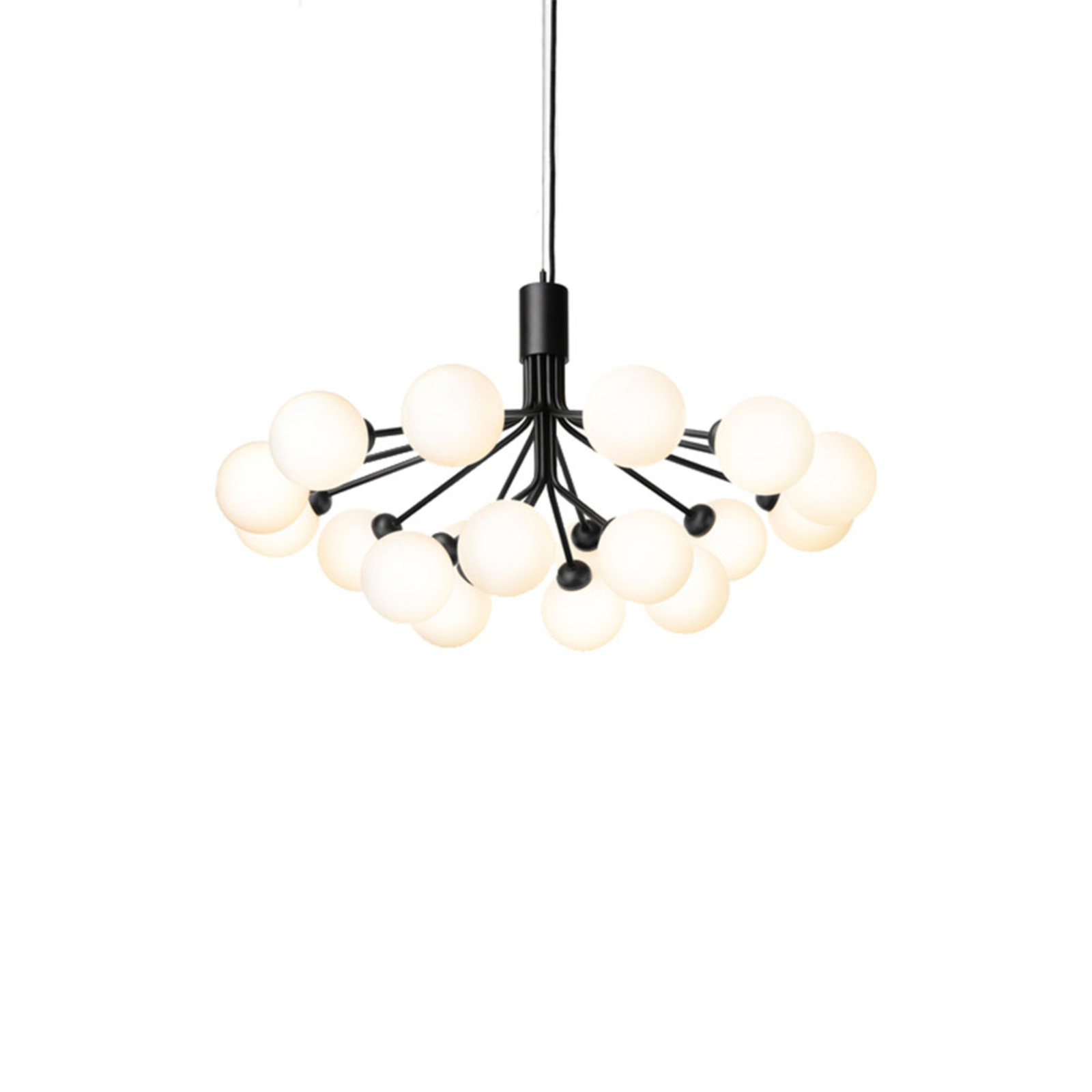 Apiales 18 Candelabro Satin Black/Opal White - Nuura