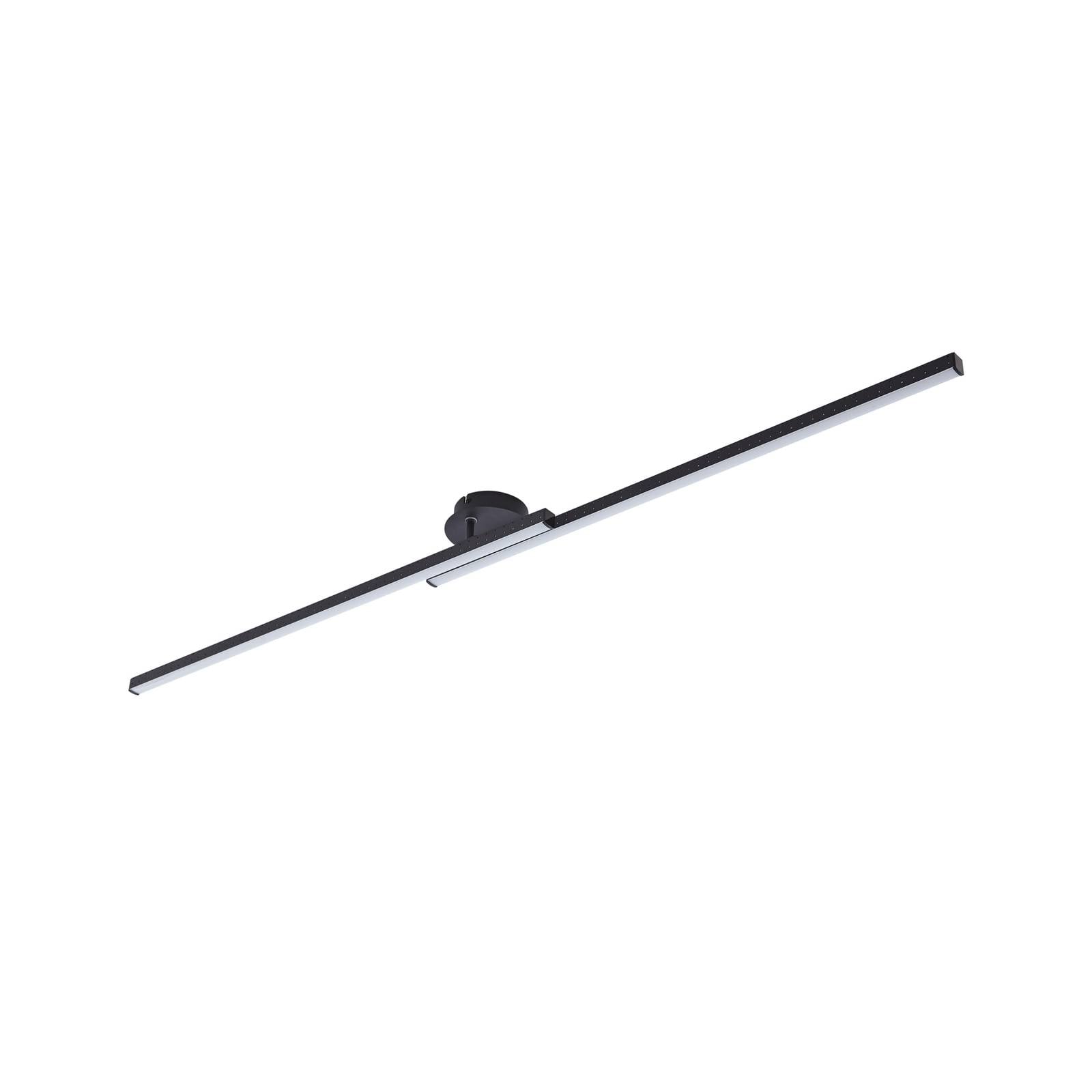 Lindby LED-Deckenleuchte Aurendor, 135 cm, schwarz, Metall