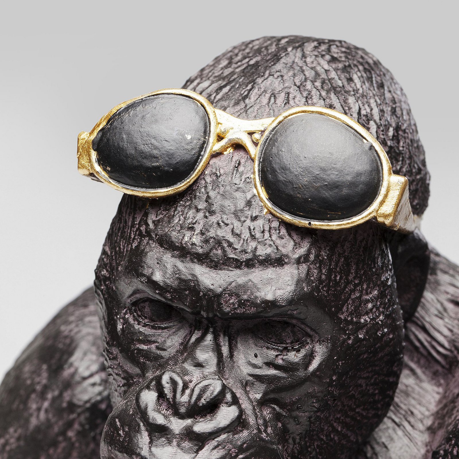 KARE dekoratiivfiguur Monkey Beach, kõrgus 20 cm, mustast polüresiinist