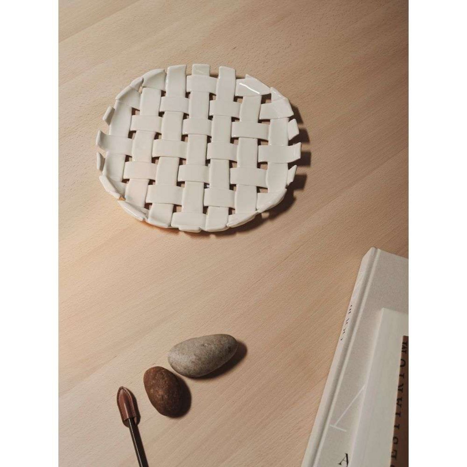 Plait Platter Off-White - Ferm Living