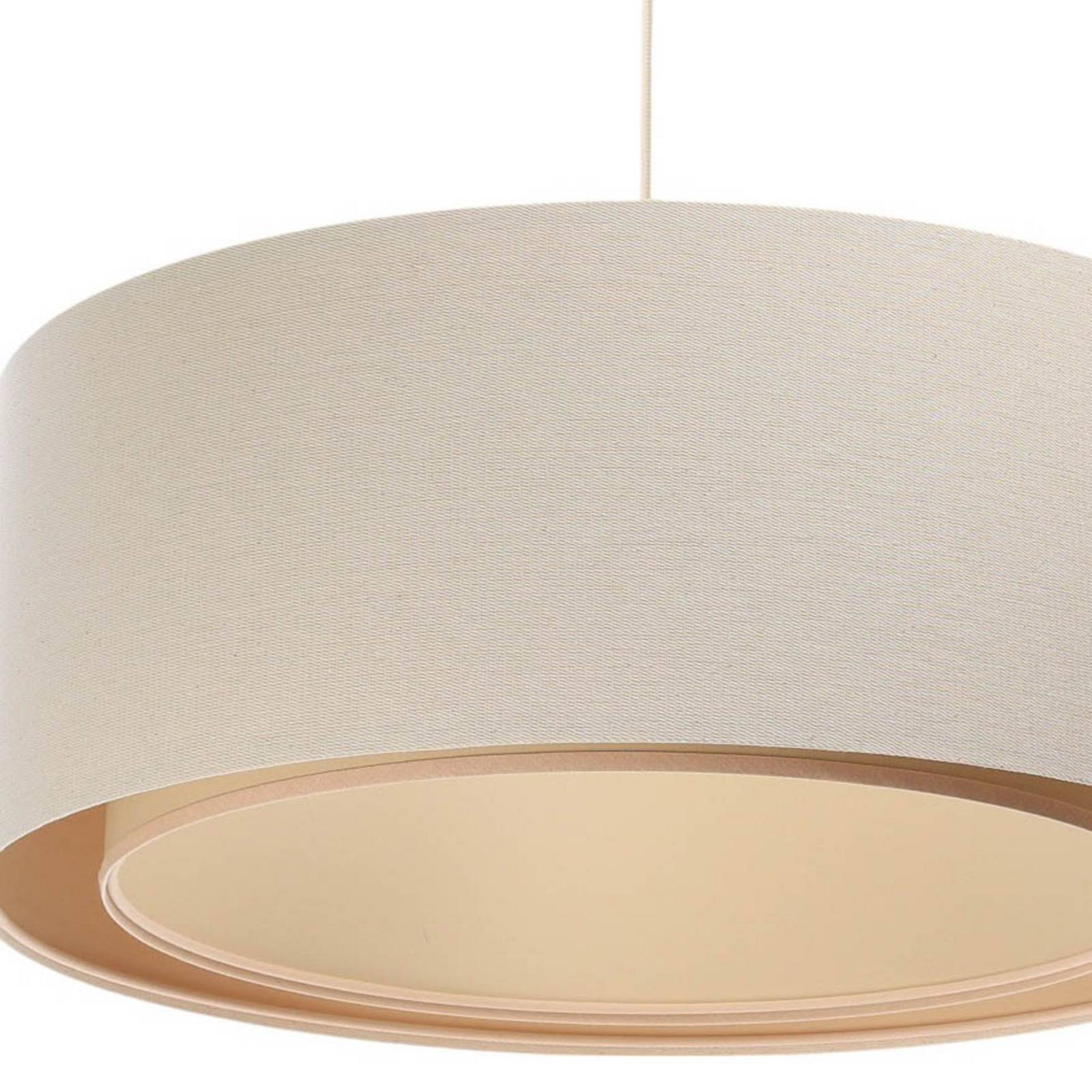 Lampa wisząca Boho, kremowy/beżowy, Ø 50 cm, wysokość 20 cm, juta