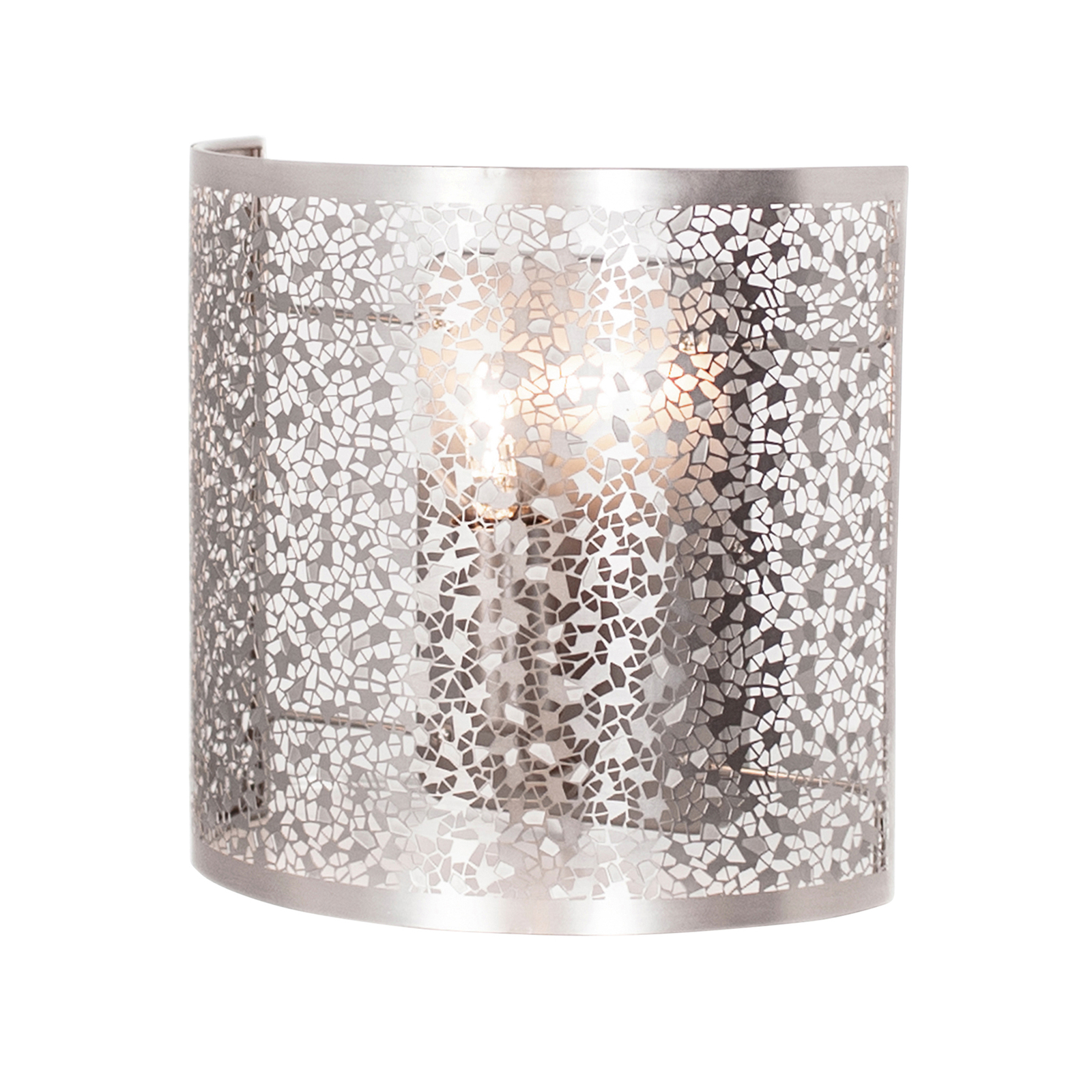 By Rydéns Mesh wall light, silver, for Living / Dining Room, metal, E14, 40 W, energy efficiency: A++, W: 22.5 cm, H: 21 cm