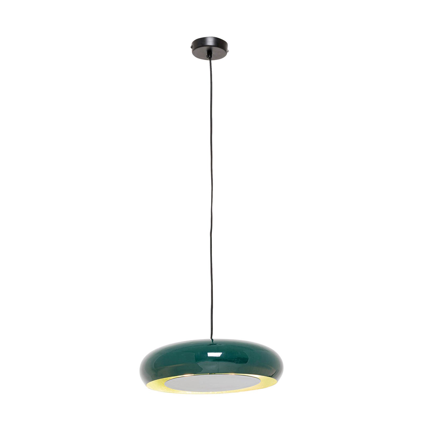 KARE Lia pendant light, blue, enamelled steel, 38 cm