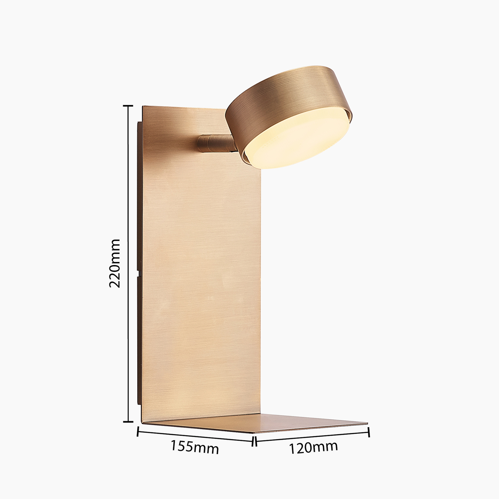 Lindby Kaylou Wandlampe, USB, Ablage, bronze