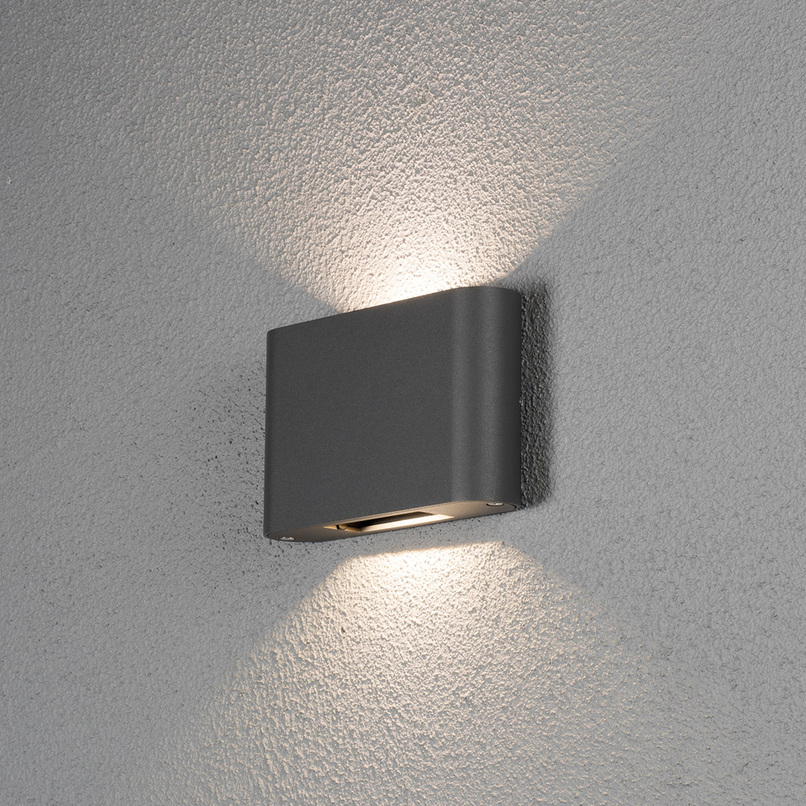 Chieri LED wall lamp 2-bulb 18 cm anthracite