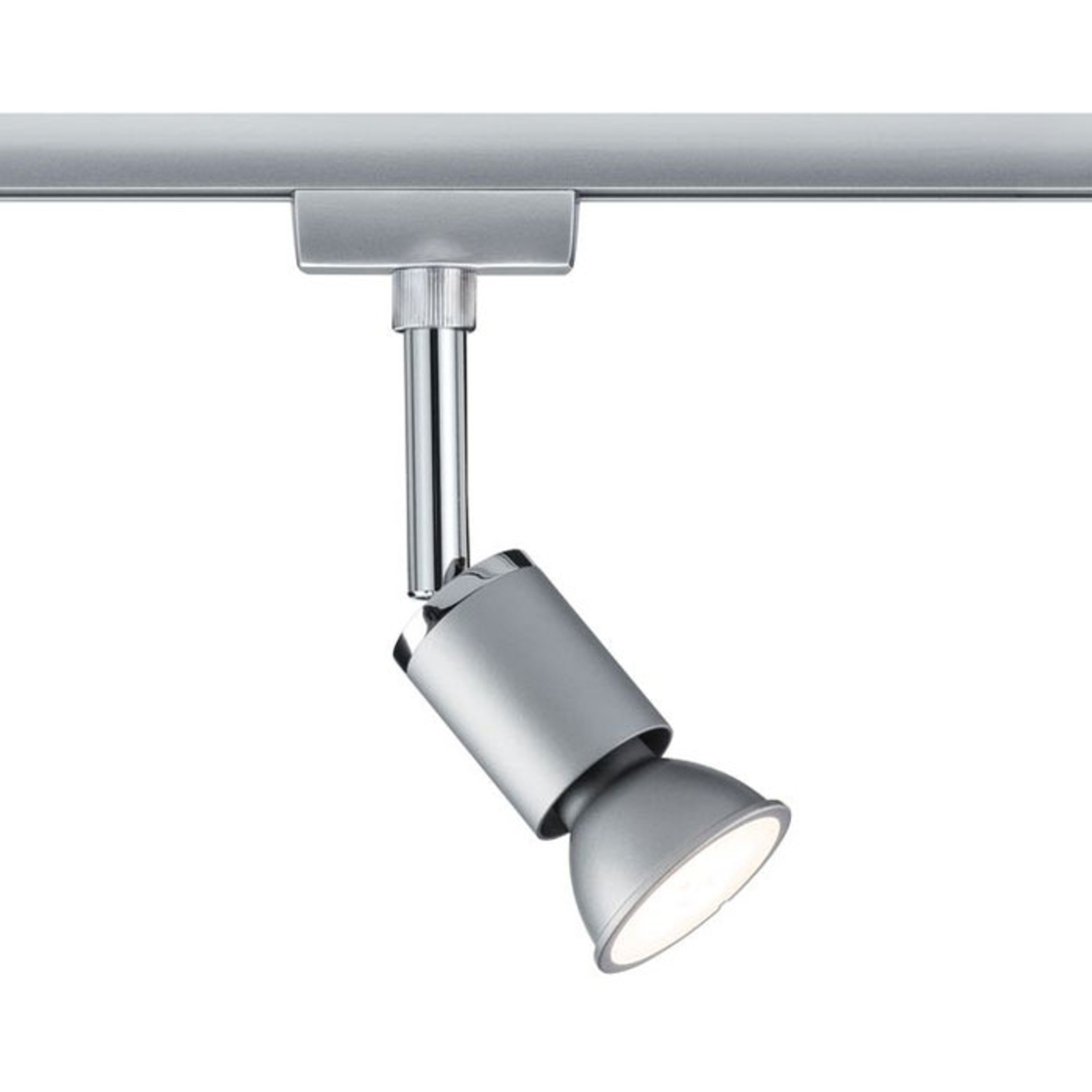 Paulmann URail Pure II spotlight, matt chrome, for Living / Dining Room, metal, plastic, GU10, 10 W, energy efficiency: A++, W: 5.8 cm, H: 11 cm