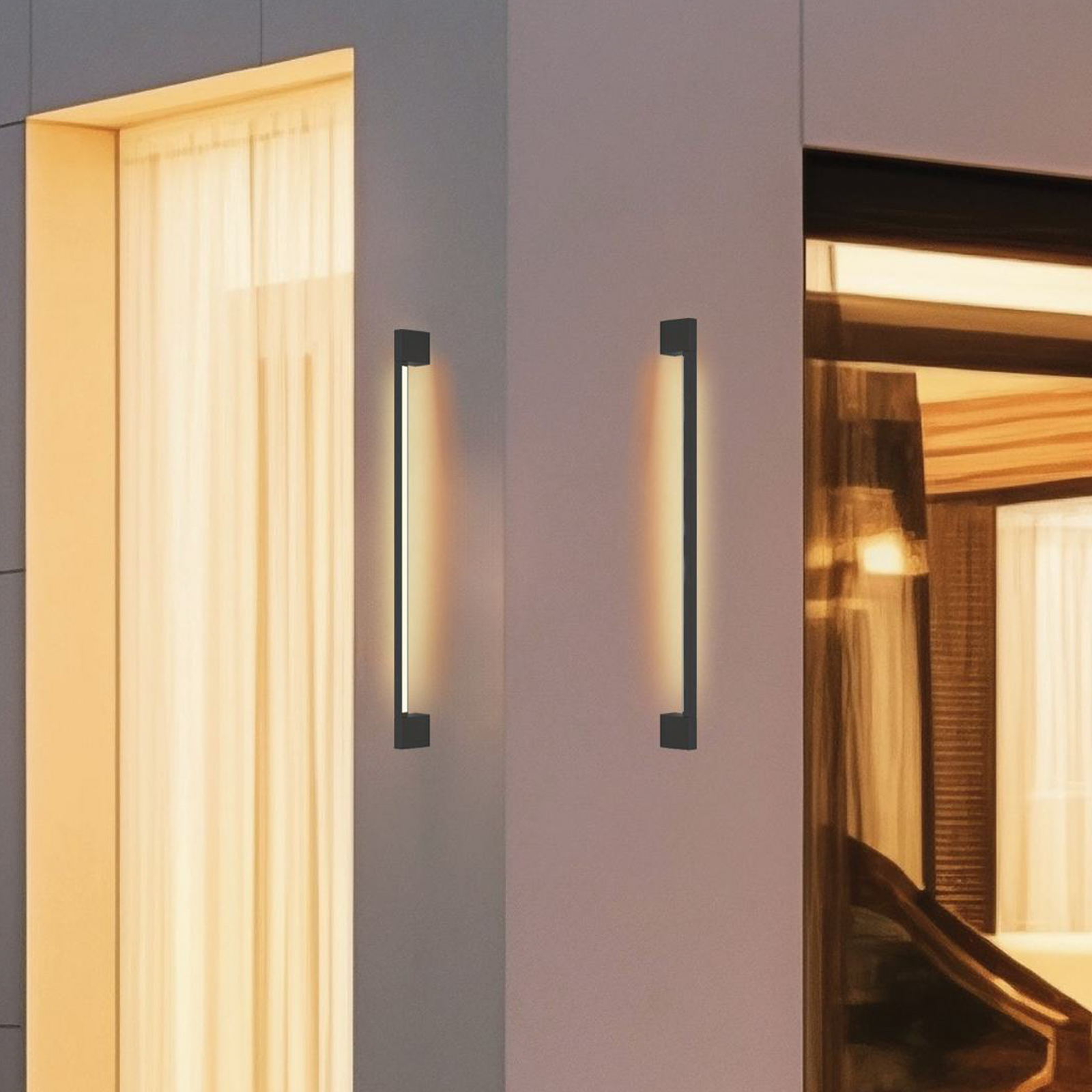 LED kültéri falilámpa Tessa, sötét szürke, magasság 90 cm, fém