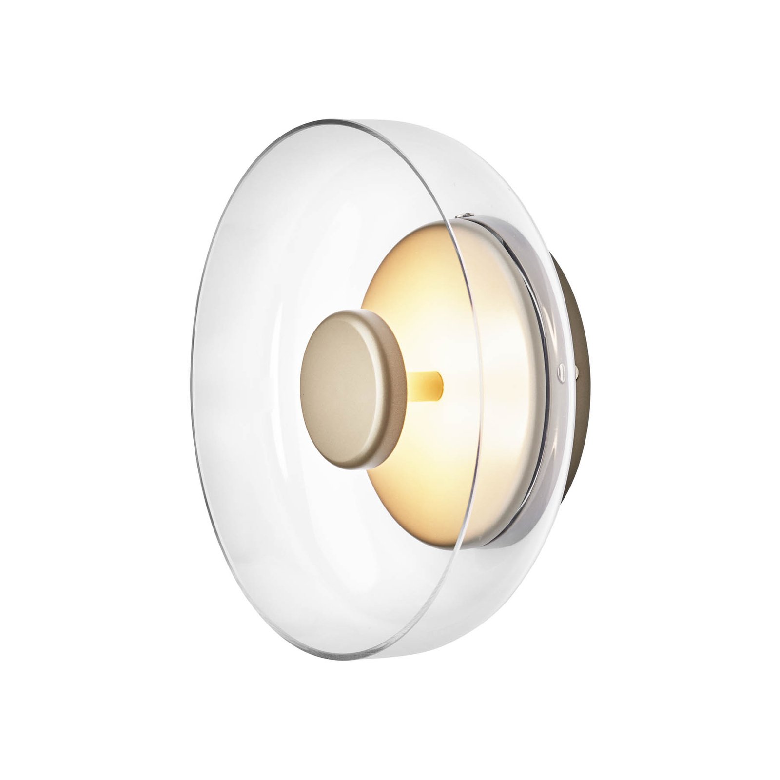 Nuura LED wall light Blossi Wall, Ø 23 cm, gold / clear