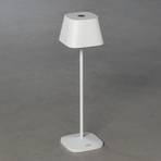 Lámpara de mesa LED Capri para exterior, blanco