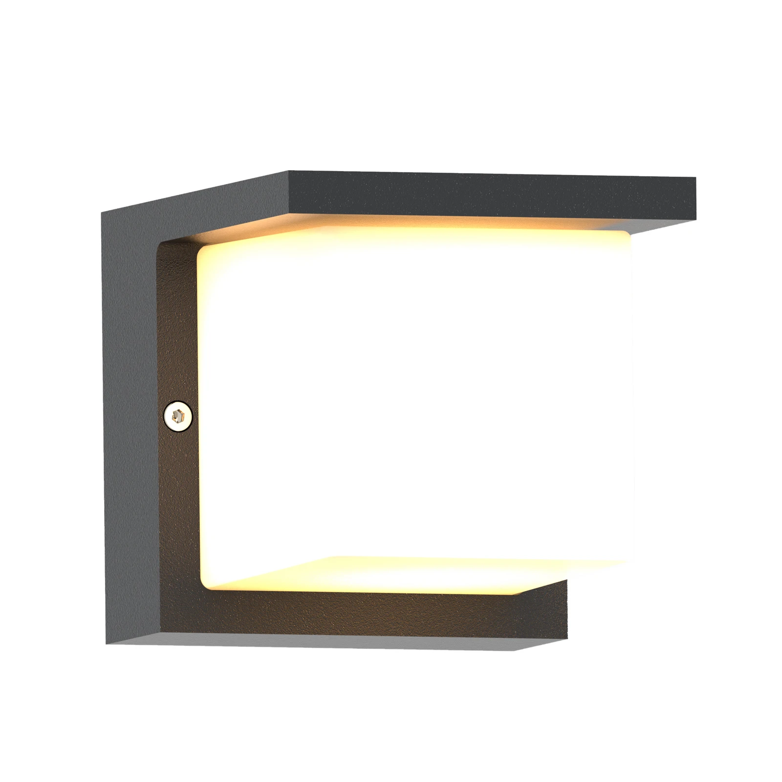 LED-Außenwandlampe FYNN-C, anthrazit, 12 cm, IP65 CCT on/off