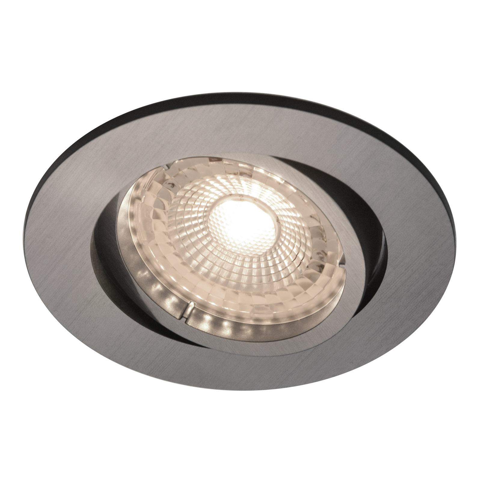 Foco empotrado LED Octans 2.700K set 3 ud, níquel