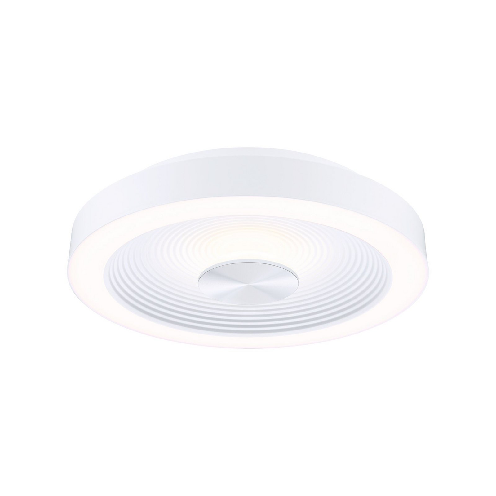 Paulmann LED stropní svítidlo Volea, bílá/stříbrná Ø 32 cm IP44 stmívatelné
