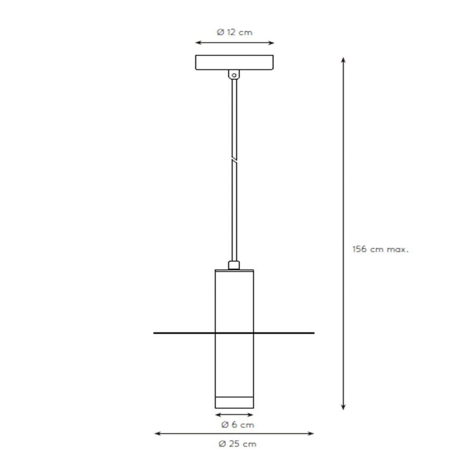 Selin viseća svjetiljka, Ø 25 cm, IP44, crna