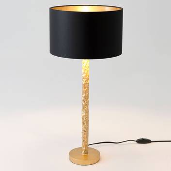 Cancelliere Rotonda table lamp, black/gold chintz