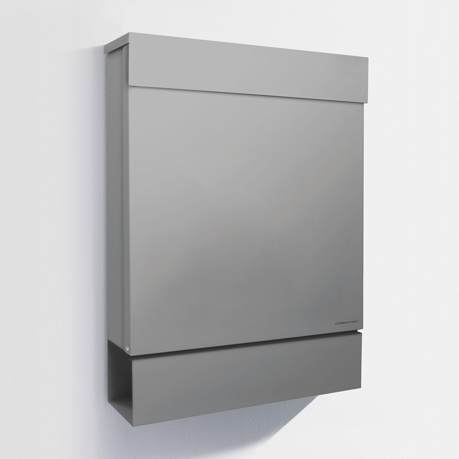 Absolut/ Radius Letterman M letterbox, newspaper slot, silver, stainless steel, W: 30.5 cm, H: 41 cm