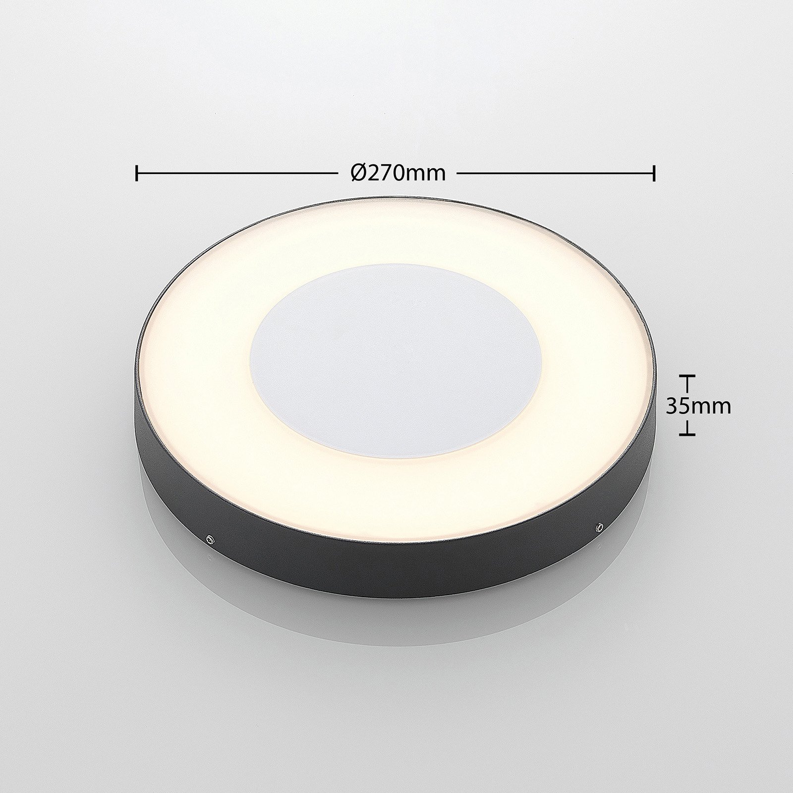 Sora LED Round Utomhus Plafond w/Sensor Dark Grey - Lucande
