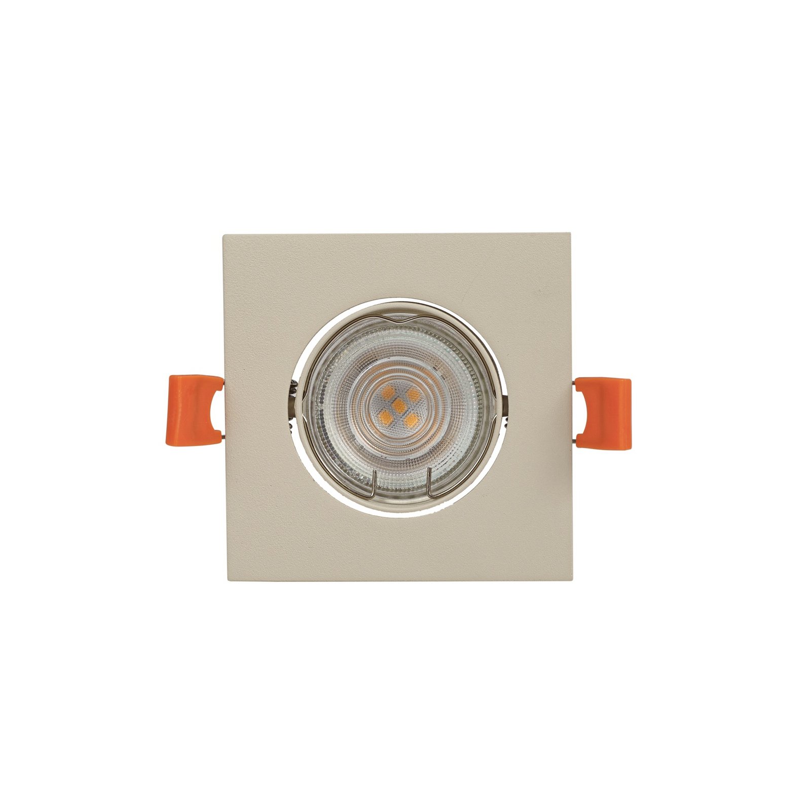 Prios Downlight Fibur, beige, 9 cm