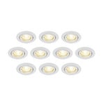 ELC Dakarra lampe encastrée 10, inclinable, blanc