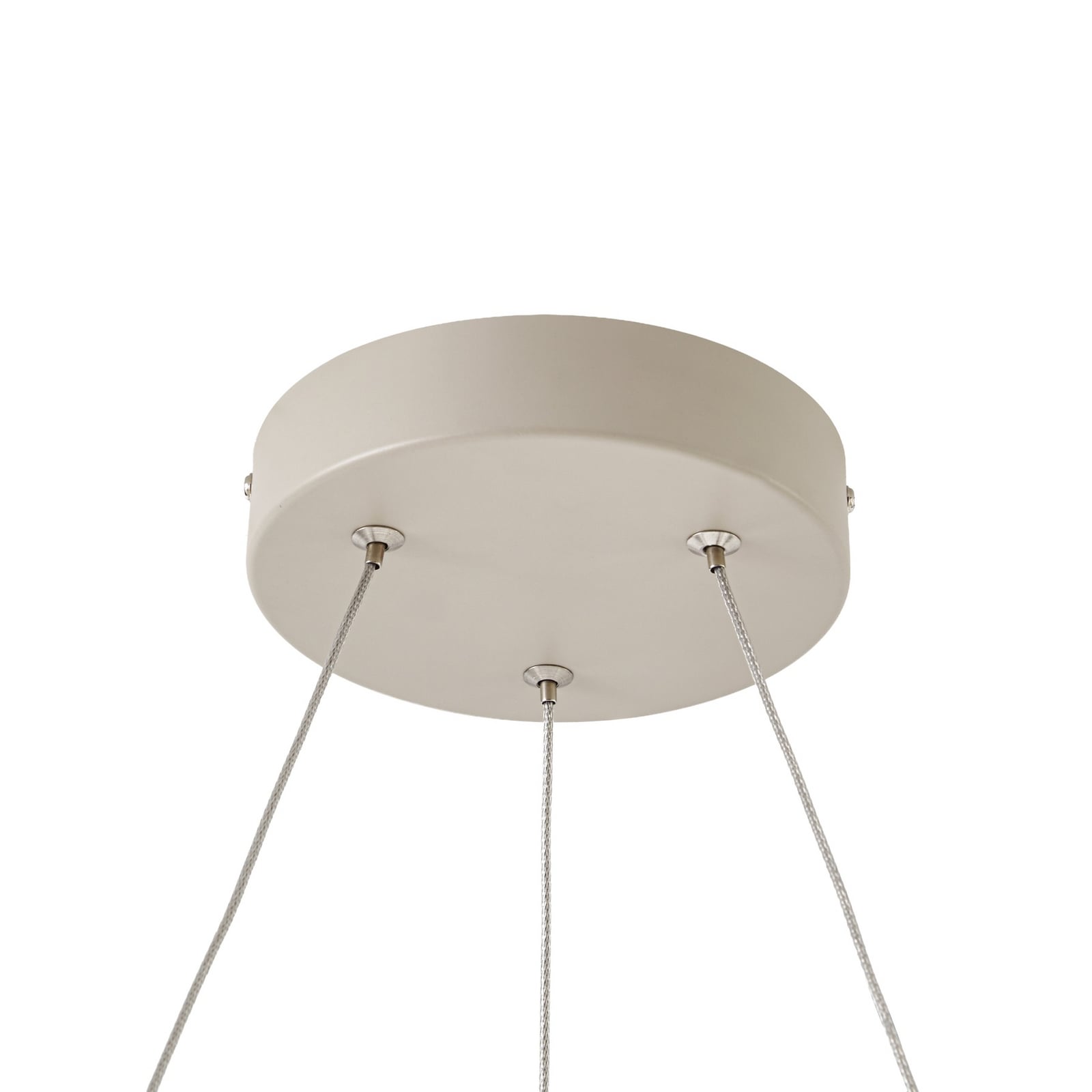 Lucande LED-riippvalgusti Thelma, pähkelpuu/hall, Ø 70 cm