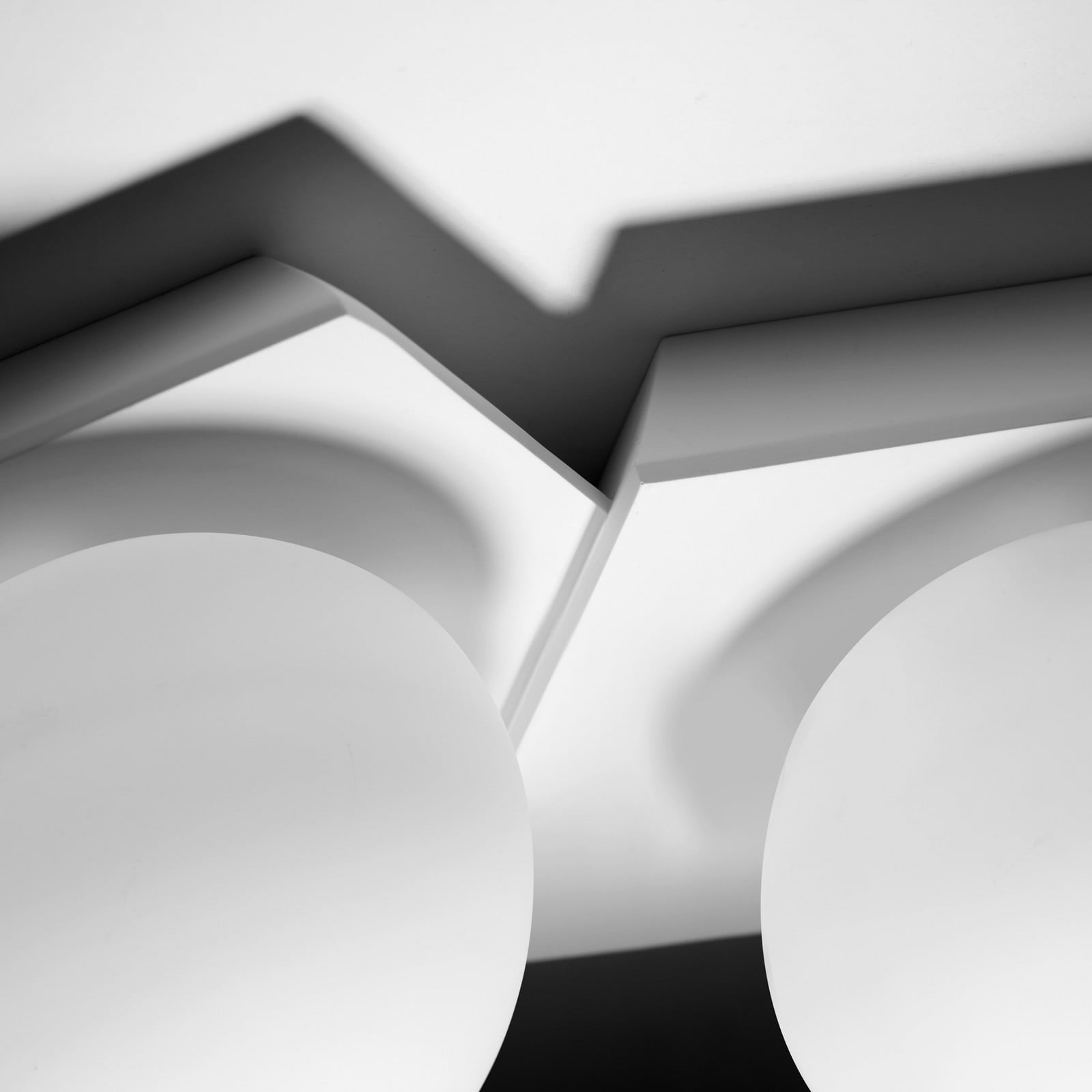 TECNICO by Sforzin Cicladi plafonieră 2 becuri 44.5 cm alb gips GX53 - Camera de zi / sufragerie - modern - Tencuială / Argilă